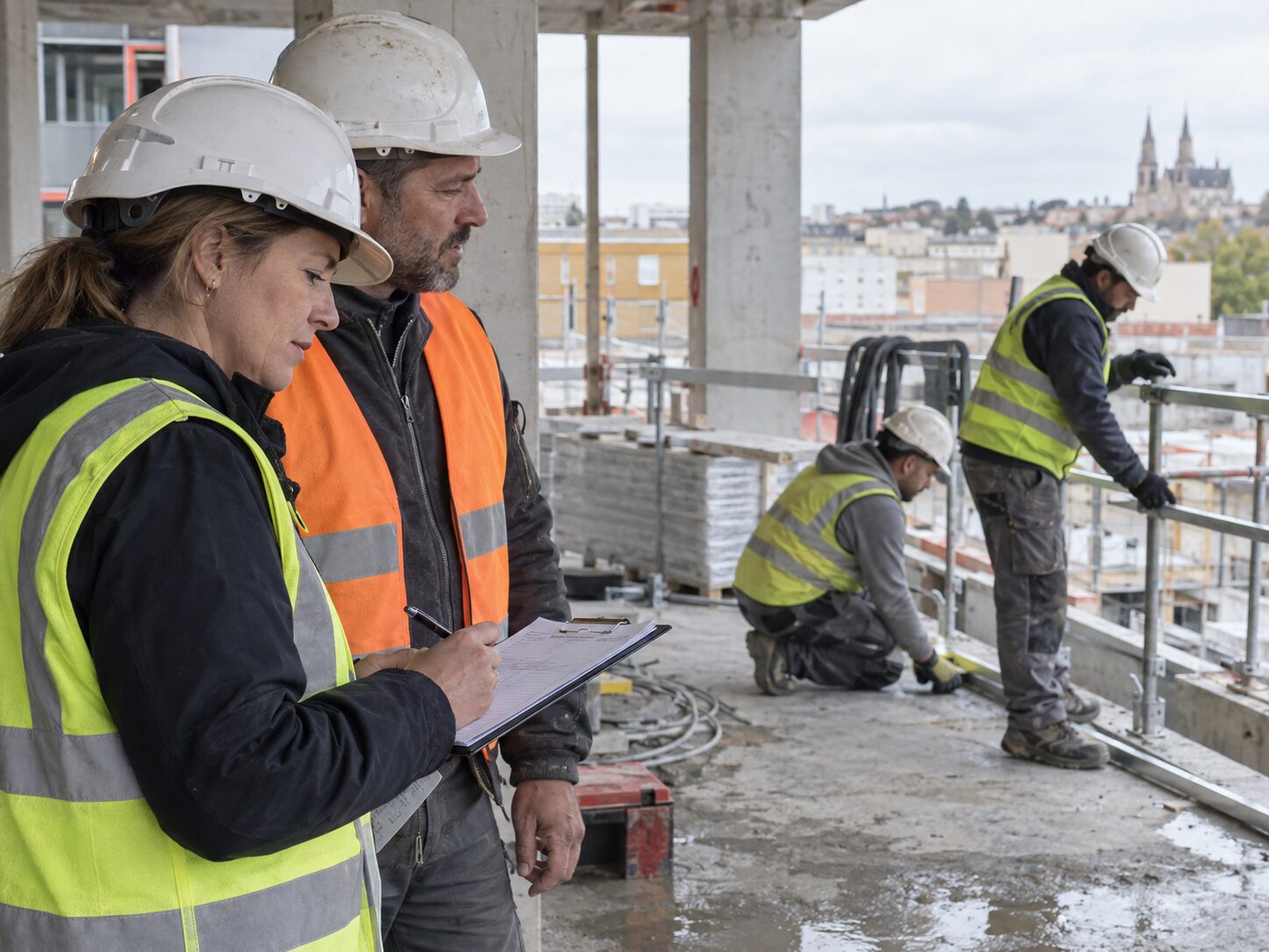 Contrôle de la prévention et de la sécurité sur un chantier BTP